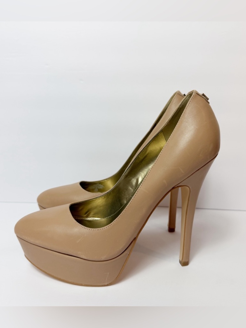 Guess Gwcador Nude Heels Size 10 Women Pumps - Picture 7 of 8